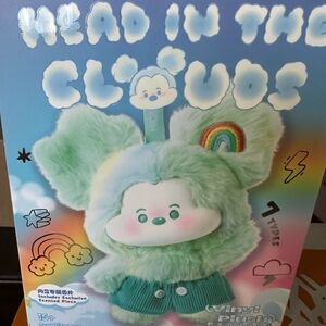 Mint Green Plush Toy with Rainbow Ears